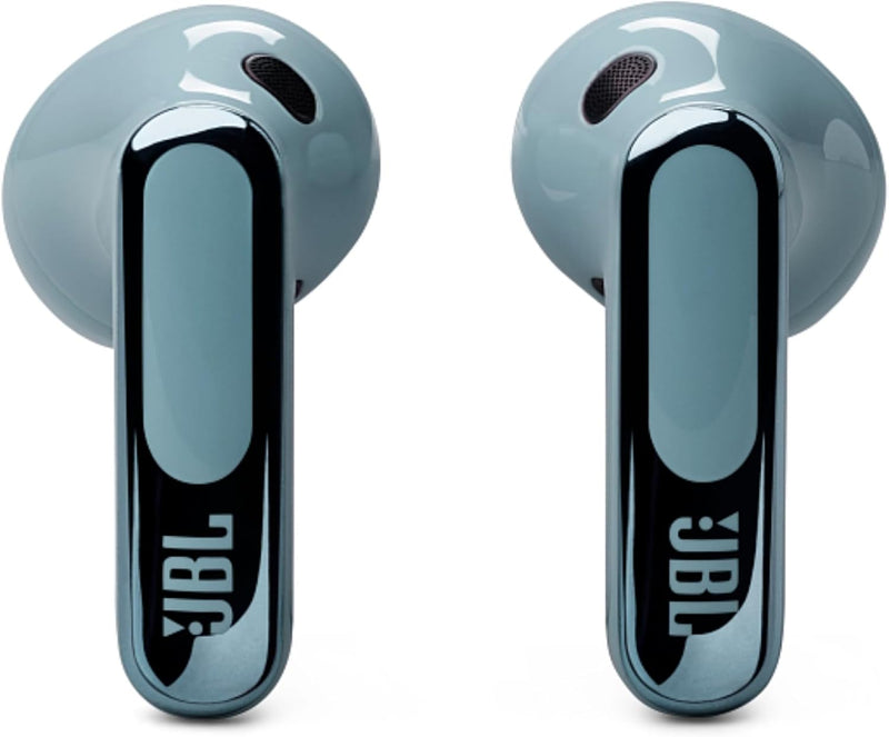 JBL LIVE FLEX 3 True wireless noise-cancelling earbuds with open-stick design and 50 hours total playback plus wireless charging, Blue