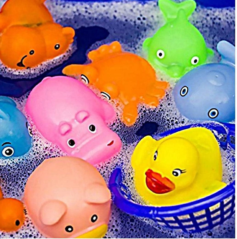 Floating Bath Toy,Baby Bathing Toys,Little Animals Floating Bath Squirters,Kids Bathtub Swimming Pool Rubber Float Squeeze Sound Play Toys（random Color） 10pcs Stylish and Practical Bathroom