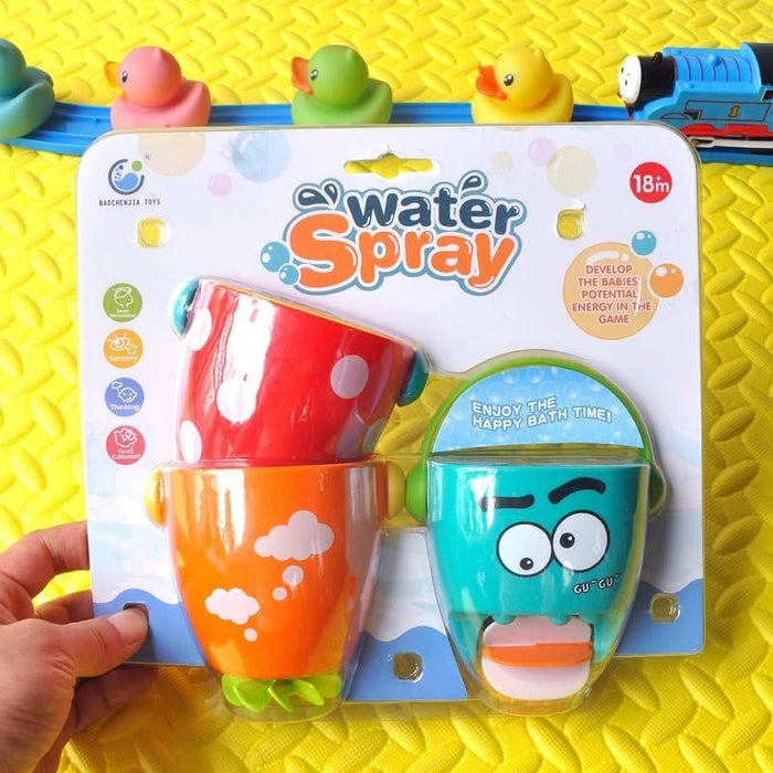 3pcs Toddler Baby Pouring Cup Flow Style Bucket Water Spray Shower Toys, Water Games Sprinkler Kids Gift