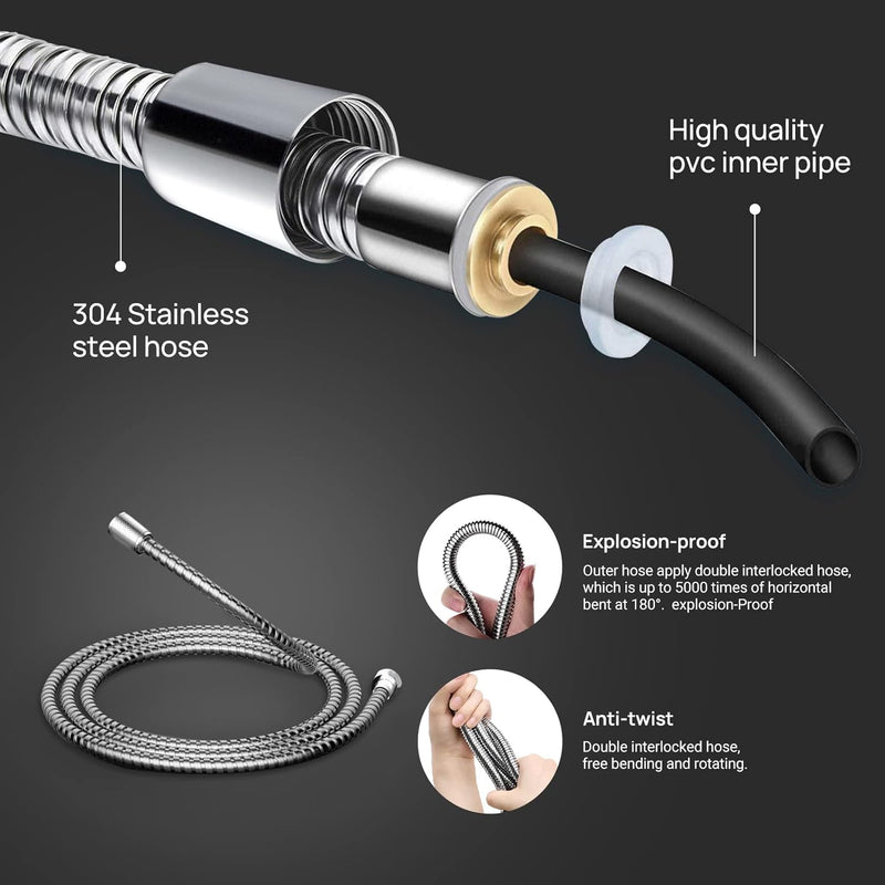 JOMOO Shattaf, Copper Alloy Bidet Sprayer for Toilet, Handheld Bidet Shower with 47inch Bidet Hose and Holder for Muslim Shower and Personal Hygiene