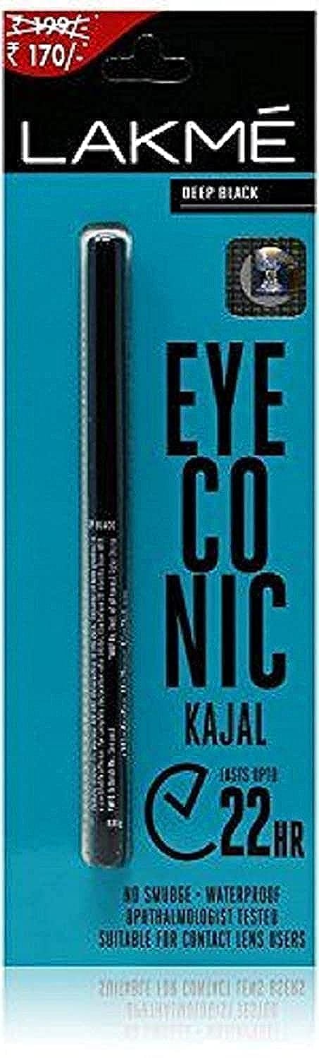 LAKMÉ Eyeconic Kajal (Deep Black,0.35g)