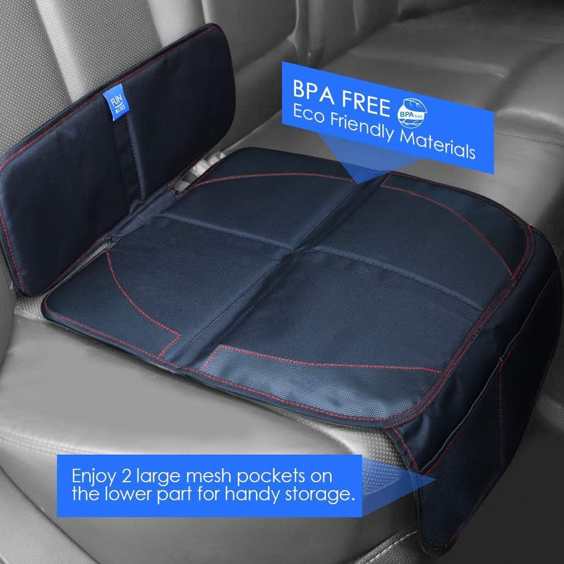 Funbliss Car Seat Protector for Baby Child Car Seats - Auto Seat Cover Mat for Under Carseat with Thickest.