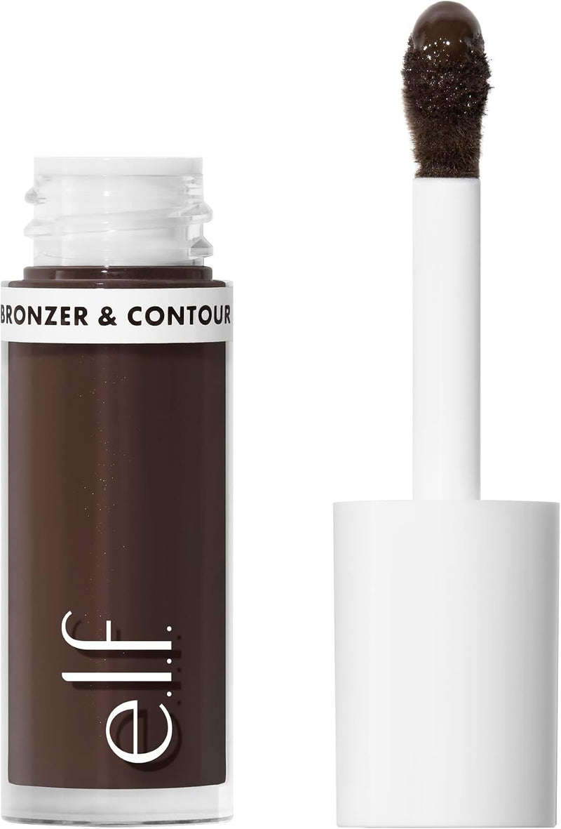 e.l.f. Camo Liquid Bronzer & Contour, Silky Highly Pigmented Formula, Creates a Long-Lasting Bronzed Glow & Natural Look, Vegan & Cruelty-Free, 4 Light/Medium - 10.5 Rich 3.84 ml (Pack of 1)