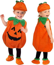 VUCATIN Halloween Pumpkin Costume Set for Toddler Baby, Kids Girl Boy Infant Pumpkin Cosplay Outfit Costumes with Pumpkins Hat for 2t3t4t5t6t - without bag