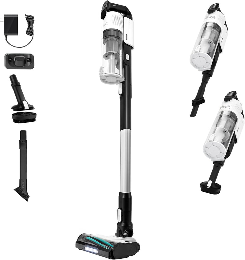 Levoit Vacuum Cleaner Cordless, Anti Hair Wrap Design, Self-Standing, 2 in 1 Handheld Stick Lightweight Cleaner, Up to 50 Mins, Easy-Clean Dust Cup, for Hardwood Floor Car Pet Hair LSV-V201-WUK - 50mins-LVAC200