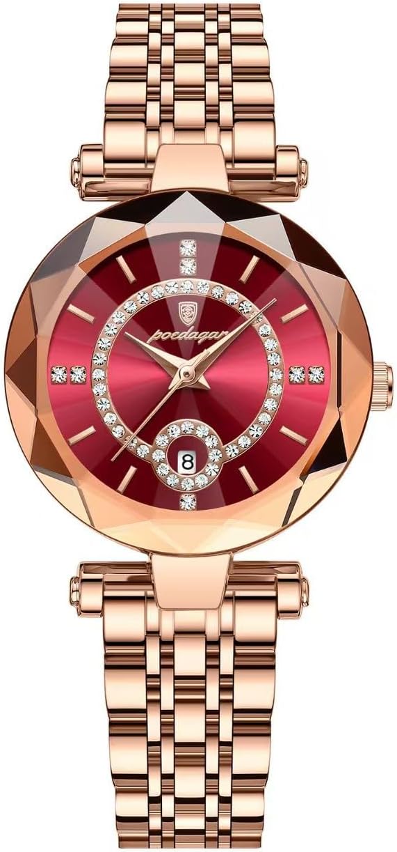 Ladies' wristwatches, quartz wristwatches for girls, luminous hour hands, water-resistant, ultra-thin, suitable for casual commuting and matching with ladies and students
