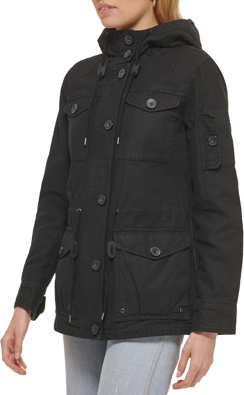 Levi's Women's Cotton Four Pocket Hooded Field Jacket (Standard & Plus Sizes)