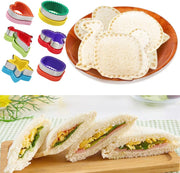 FineGood 32 Pcs Sandwich Cutter Set, Sandwich Cutter and Sealer Cookie Cutters Vegetable Fruit Cutters Shapes for Kids with Food Picks Brush
