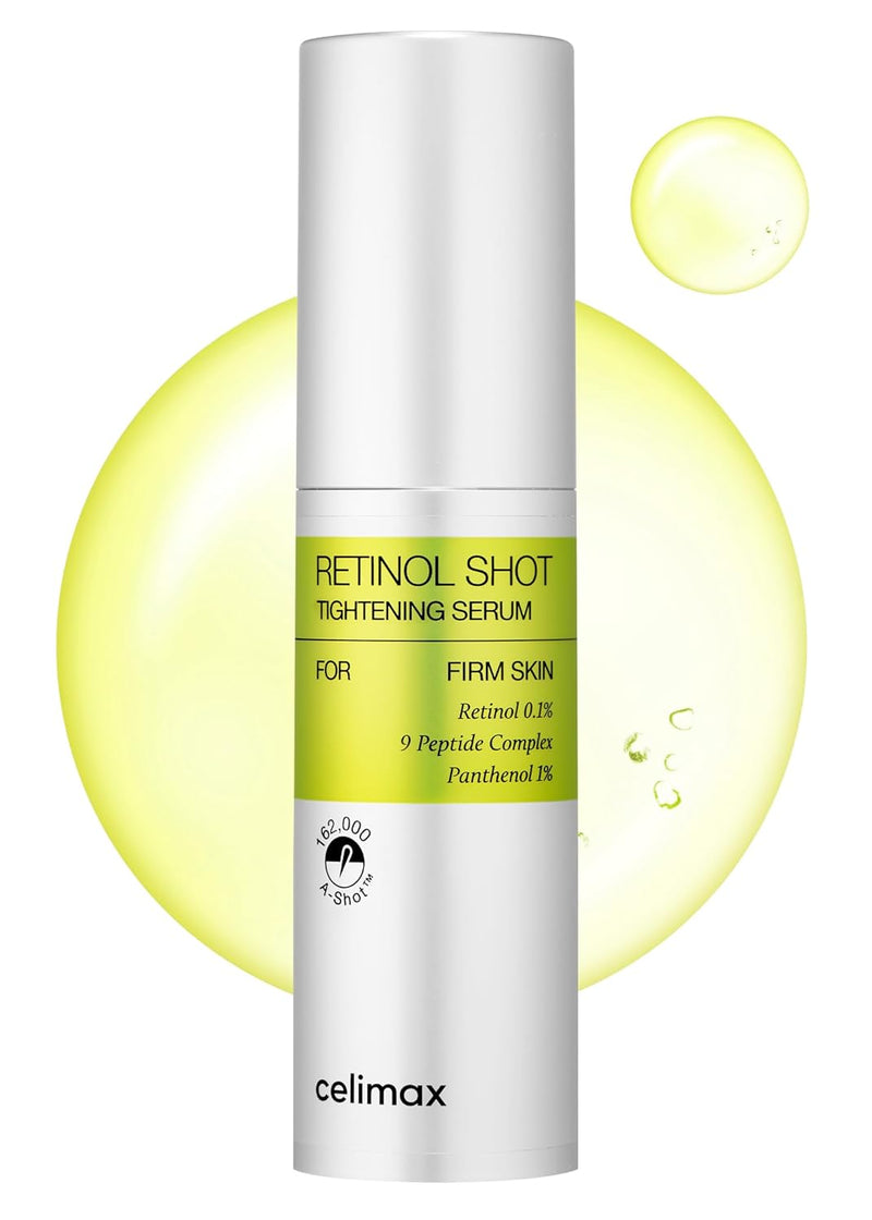 celimax The Vita A Retinol Shot Tightening Serum | with Pure Vitamin A Retinol, Peptide, Pore Minimizer, Wrinkles & Fine Lines, Firmer Skin, 30ml