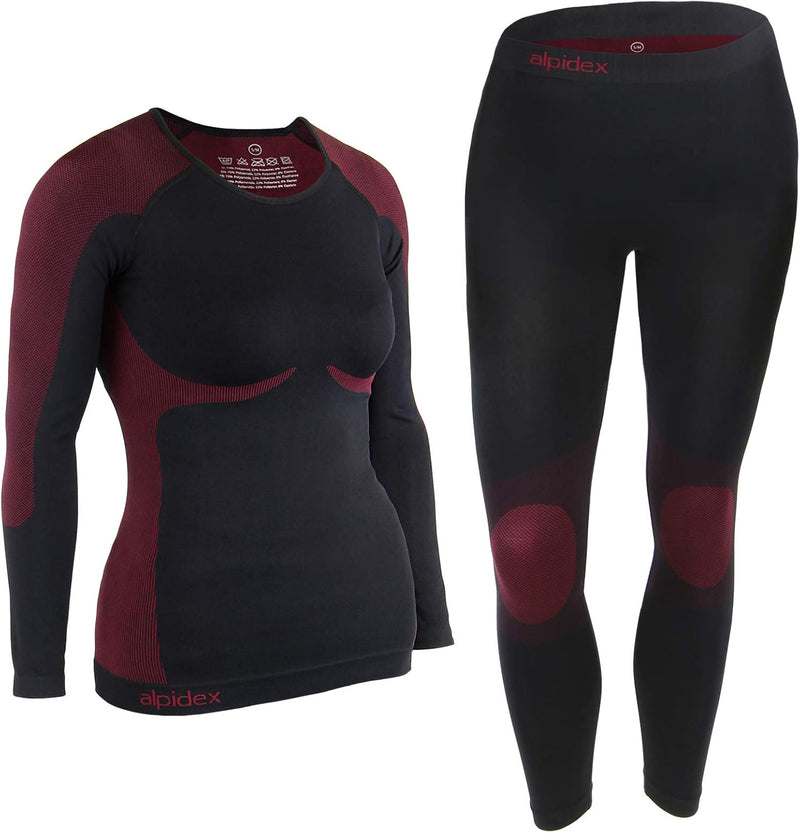 ALPIDEX Women's Thermal Underwear Functional Outfit Ski Set Warm Flexible Breathable Winter Autumn