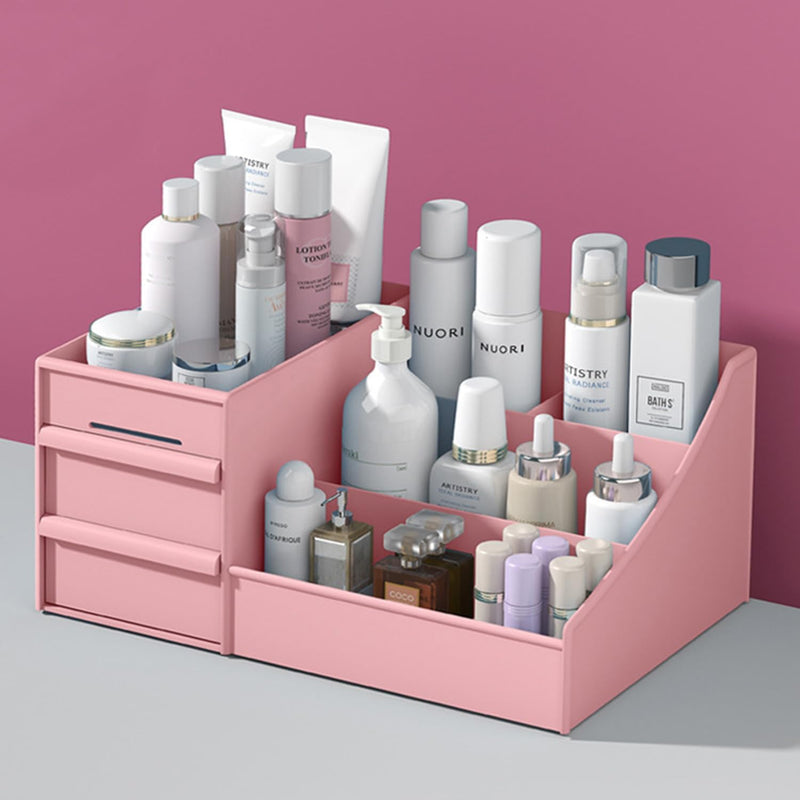 XaFaXa Makeup Organizer Jewelry Storage Box - Cosmetic Dresser Drawers Desktop Makeup Organizer Skin Care Jewelry Organizing Box,Suitable for Storage in Bathroom,Bedroom and Bedside Table (White)