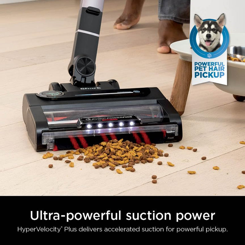 Shark IZ862H Stratos Cordless Vacuum with Clean Sense IQ and Odor Neutralizer, DuoClean PowerFins HairPro, Includes Duster Crevice Tool & Anti-Allergen Brush, Up to 60 Minute Runtime, Ash Purple