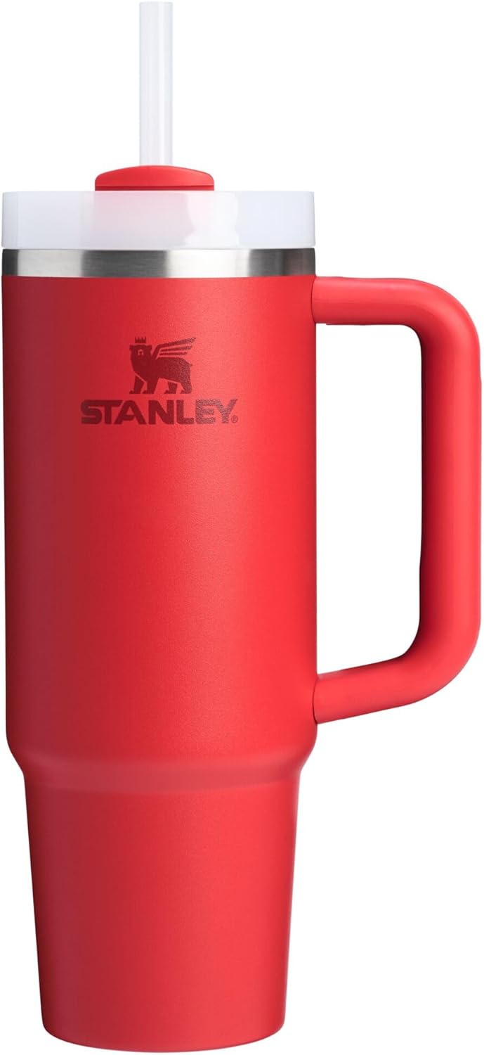 Stanley Quencher H2.0 Tumbler with Handle & Straw 30 oz | Twist On 3-Way Lid | Cupholder Compatible for Travel | Insulated Stainless Steel Cup | BPA-Free | Cherry Blossom