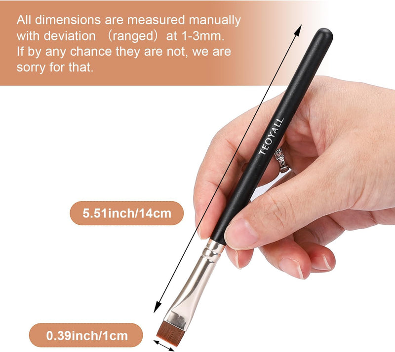 TEOYALL Angled Foundation Contour Brush, Synthetic Kabuki Brush for Concealing Blending Setting Buffing with Liquid, Cream and Powder Cosmetic (170S)