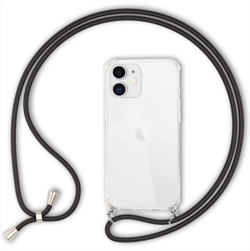 ELECDON- Cases Cover with Lanyard Strap Cord Chain for iPhone 12 Pro Case, Mobile Phone Crossbody Necklace Stylish Hang Holder for iPhone 12/12 Pro Easy to Carry Crossbody Phone Bumper