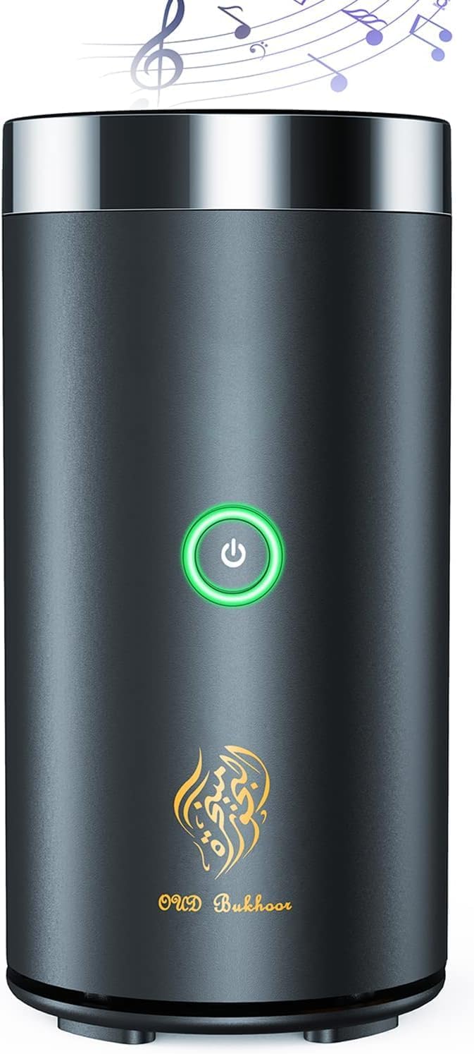 SUKILO Electric Incense Bakhoor Burner with Bluetooth Speaker – 2-in-1 Arabic Aroma Diffuser & Wireless Audio Player, USB Rechargeable Oud Burner for Home, Office, Car, Ramadan & Gifting Use