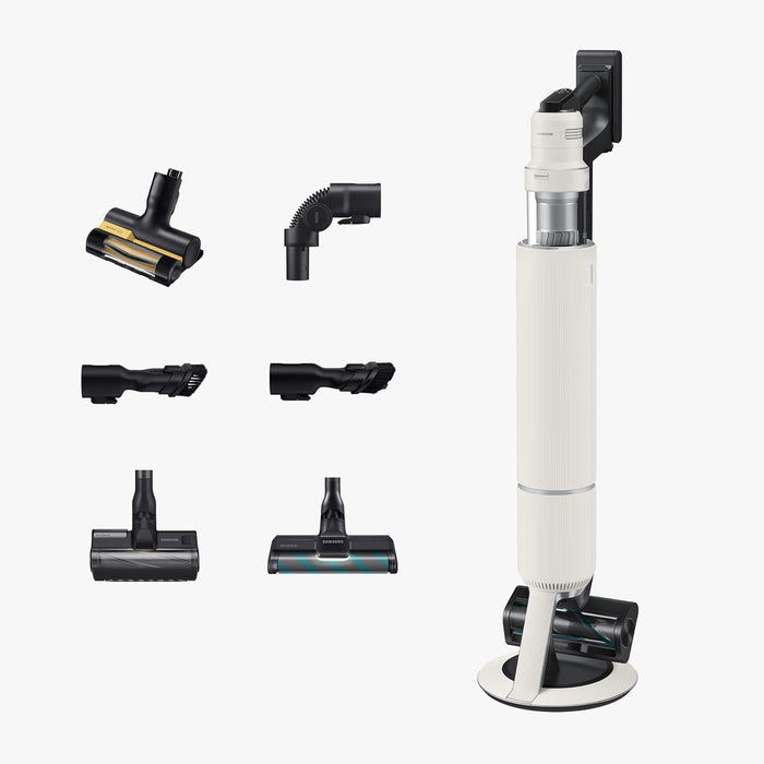 Samsung Bespoke Jet Cordless Stick Vacuum Cleaner, 100 Minute Run Time, 280W Suction Power, AI Cleaning Mode, All-in-one Clean Station, Smart Wi-Fi, Black Chrometal, VS28C9764QG/SG (UAE version)