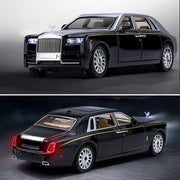 AMERTEER Alloy Rolls Royce Model Car 1:32 Car Model For Rolls-Royce Phantom Car Model Boy Toy Diecast Toy Cars With Sound & Light & 6 Open Doors For Kids Boy Girl Collect Gift SUV Model Car Toy -Black