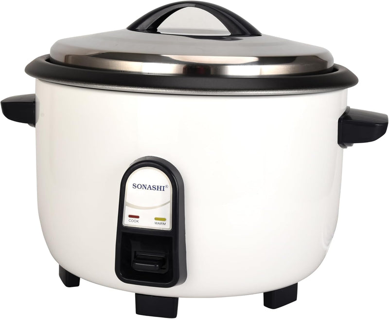 Sonashi 4.2L Rice Cooker with Cool Touch Handle | Non-stick Coated Inner Pot (Removable) with SS Lid | Keep Warm Function | Make Rice, Steam Healthy Food & Vegetables 4.2 L 1600 W SRC-342 White