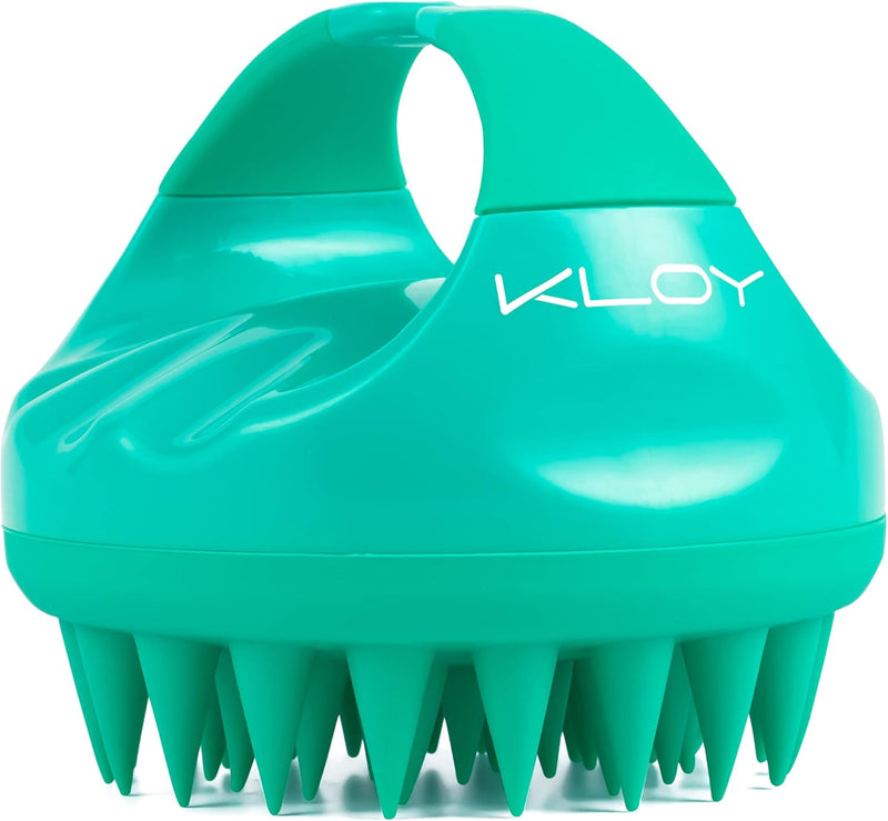 KLOY Hair Scalp Massager Shampoo Brush with Soft Silicone Bristles- Red - Green