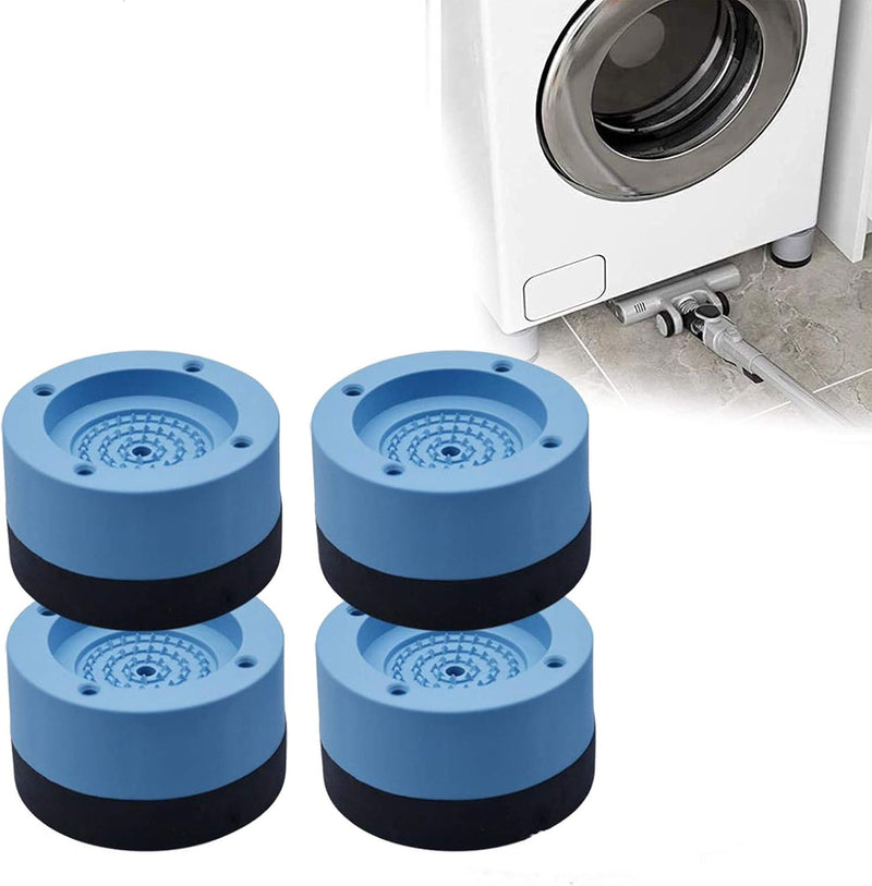 KUANDARM Shock and Noise Cancelling Washing Machine Support, Washing Machine Rubber Feet Pads, Anti Vibrasion Pads for Protects Laundry Room Floor (Blue)
