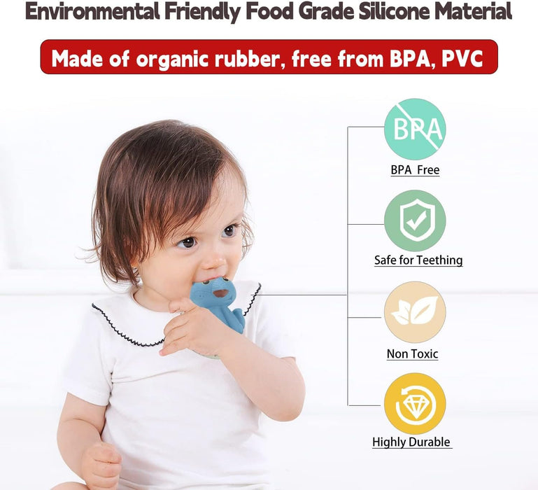 NALACAL Mold Free Animal Baby Bath Toys for Toddlers/ Infants 6 - 12 Months, 9 Pack No Hole No Mold Silicone Bathtub Toys Eco-Friendly Non Toxic Bathtub Float Toy for Water Play Kids