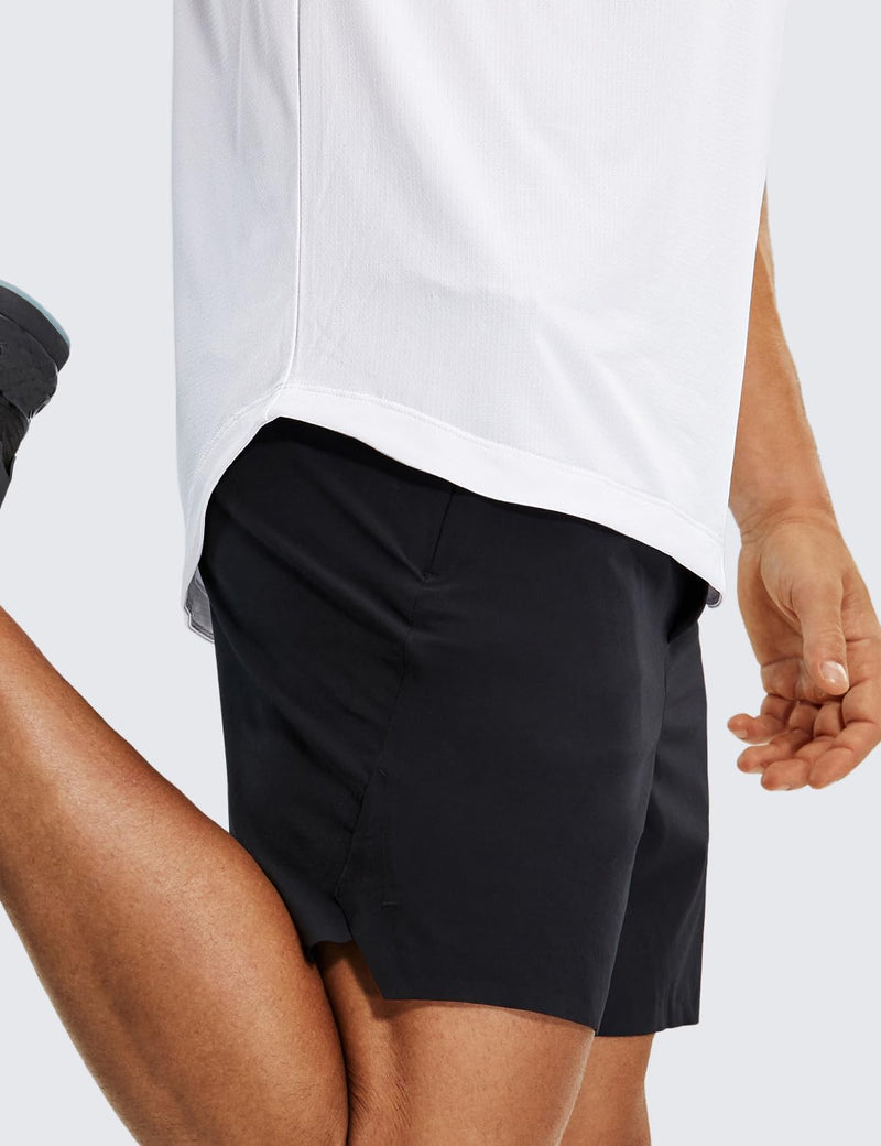 CRZ YOGA Men's Lightweight Short Sleeve T-Shirt Quick Dry Workout Running Athletic Tee Shirt Tops