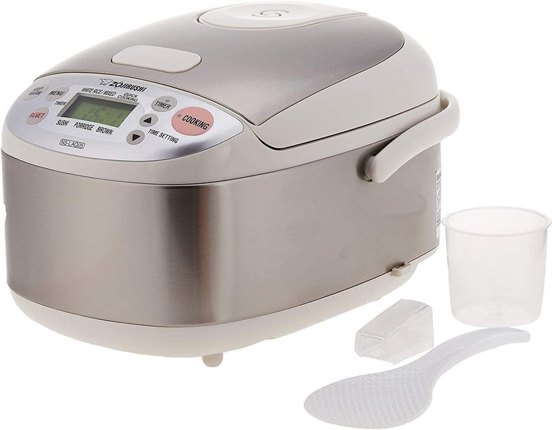 Zojirushi MICOM-Electronic Rice cooker/warmer 0.5 Ltr Stainless, NS-LAQ05