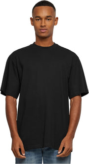 mens Tall Tee Oversized T-Shirt Oversized Short Sleeves T-Shirt with Dropped Shoulders, 100% Jersey Cotton (pack of 1) - Black