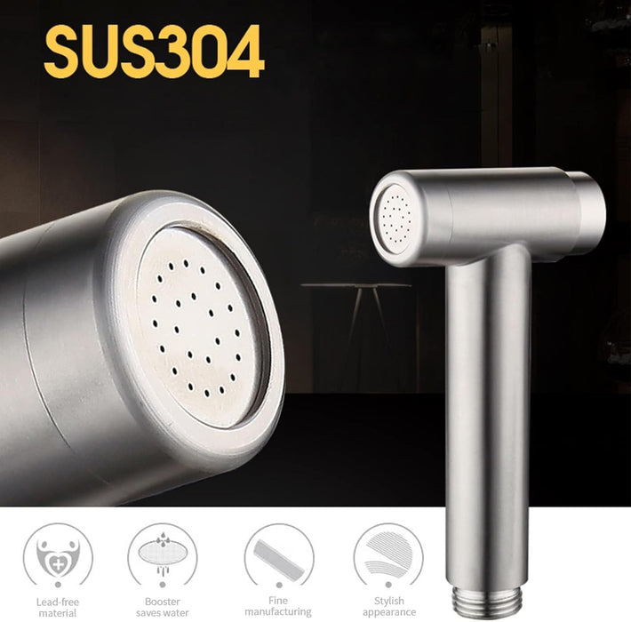 Joyzzz Bidet Toilet Sprayer Head, Wall Mounted Bidet Hand Shower, Stainless Steel Bidet Sprayer for Toilet, Hand Held Toilet Bidet for Kitchen, Bathroom, Shower and Toilet Cleaning