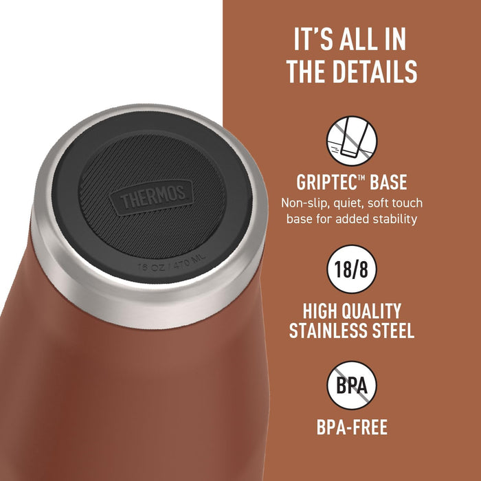 THERMOS ICON STAINLESS STEEL VACUUM INSULATED SANDSTONE TUMBLER 470 ML, IS1012SN, TRAVEL MUG, TUMBLER WITH HANDLE, COFFEE MUG