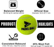 VEA Diamond Pro Padel Rackets (2-Pack) with 2 Tubes of Balls Carbon Fiber Racquets, EVA Core, 6 Balls Professional Padel Set for Doubles