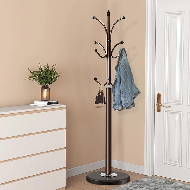 Coat Racks, Coat Stand Metal Hat Heavy Bedroom Hallway Free Standing Clothes Hat Rack Hangers Hat Hanger Holde