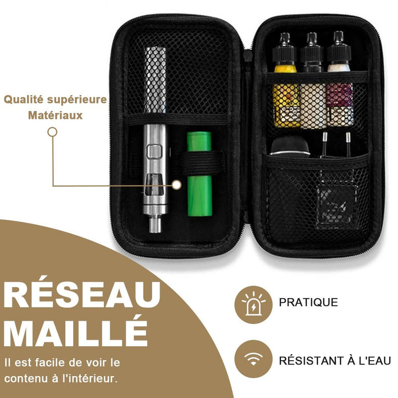 LATRAT Electronic Cigarette Bag, Eva Hard Case for Electronic Cigarette Storage Box, Travel Bag, Zipper Cover, Black