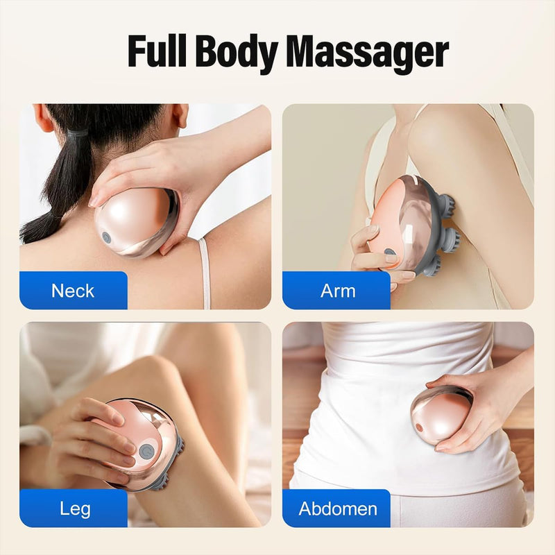 Electric Scalp Massager - Head Massage Scalp for Stress Relax and Pain Relief, Lightweight Hand held, Rechargeable with 96 Kneading Nodes, 4 Claws for Scalp and Body Massage & Face Cleaning