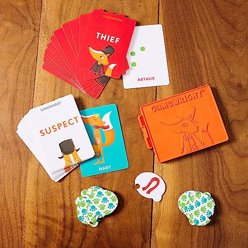 Gamewright Outfoxed! Board Game - 4 Players, Age 6+, Cooperative Whodunit