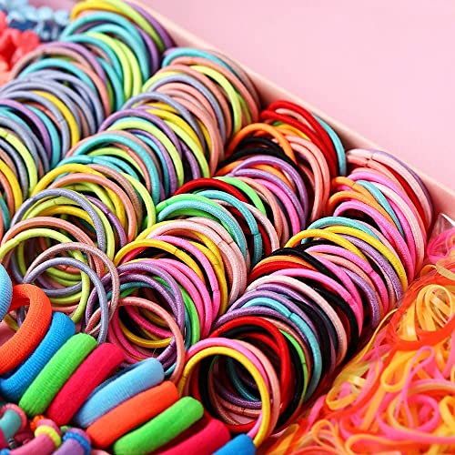 Idrese 1110 Pcs Hair Accessories Gift Box for Girls,Elastic Hair Ties,Big Bows Decorative Spring Hair Clip,Colorful Cute Hairband Sets with Box for Girls,and Women