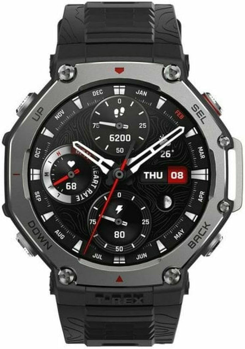 Amazfit T-Rex 3 Rugged/Military Smart Watch 48mm, 27 Day Battery, GPS (with Privacy), Offline Maps, 328 Feet Water-Resistant, 170 Fitness/Sport Modes, AI, Voice Control, for Android or iPhone