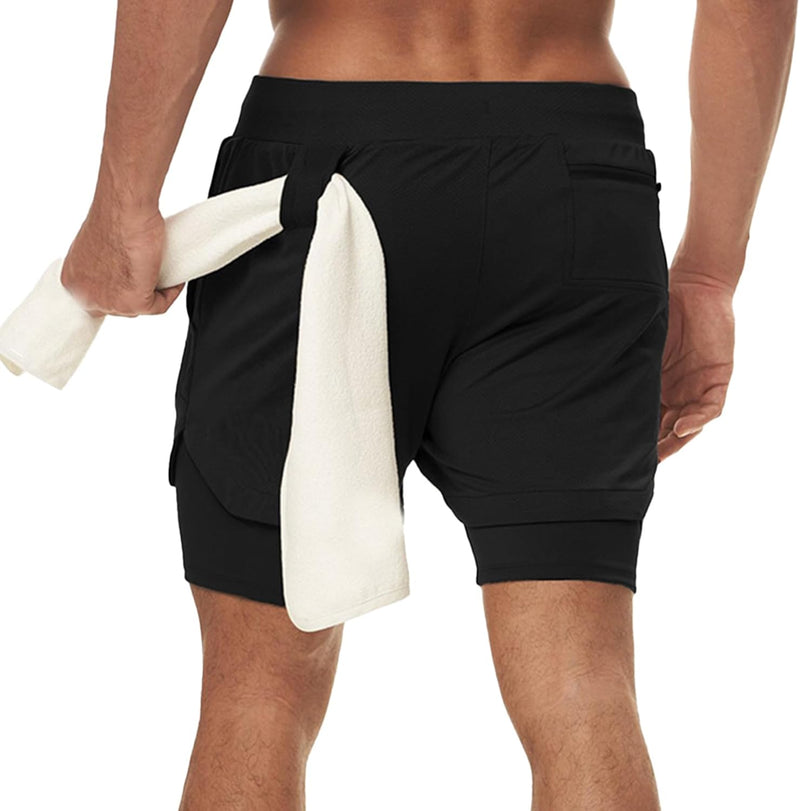 Dress Cici Gym Shorts for Men, Men's Activewear Running Shorts,Drawstring Gym Shorts Men, 2 Layer Loose Athletic Shorts with 4 Pockets