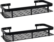SKY-TOUCH Shower Caddy Shelf,Shower Shelf,Bathroom Shower Organizer Shelves,Rustproof Waterproof & Easy Mount,No Drilling - Self Adhesive for Bathroom Storage,30 13 4cm,Max 30lbs,4 pack - 30*14cm 2pcs aluminum storage rack