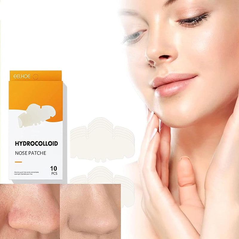Arabest Nose Strips, 10 Count Nose Patch, Hydrocolloid Patches Nose with Instant Blackhead Removal and Pore Unclogging, Blackhead Patches Nose for Pimples, Zits and Oil