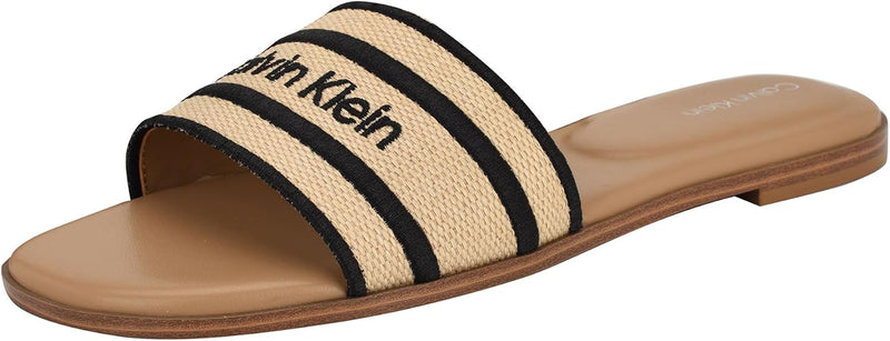 Women's Kendell Flat Sandal - Light Natural/Black 114