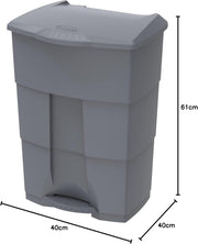 Cosmoplast 70L Step on Waste Bin with Pedal, Dark Grey