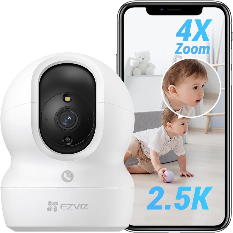 EZVIZ 4MP CCTV Camera for Home Wifi with Audio & Video, Call-Button, 360 Indoor Camera, Color Night Vision, Human & Noise Detection with Auto-Tracking, Two-Way Audio, Dual-Band Wi-Fi, CP1 Pro 4MP - 4MP(2.5K)