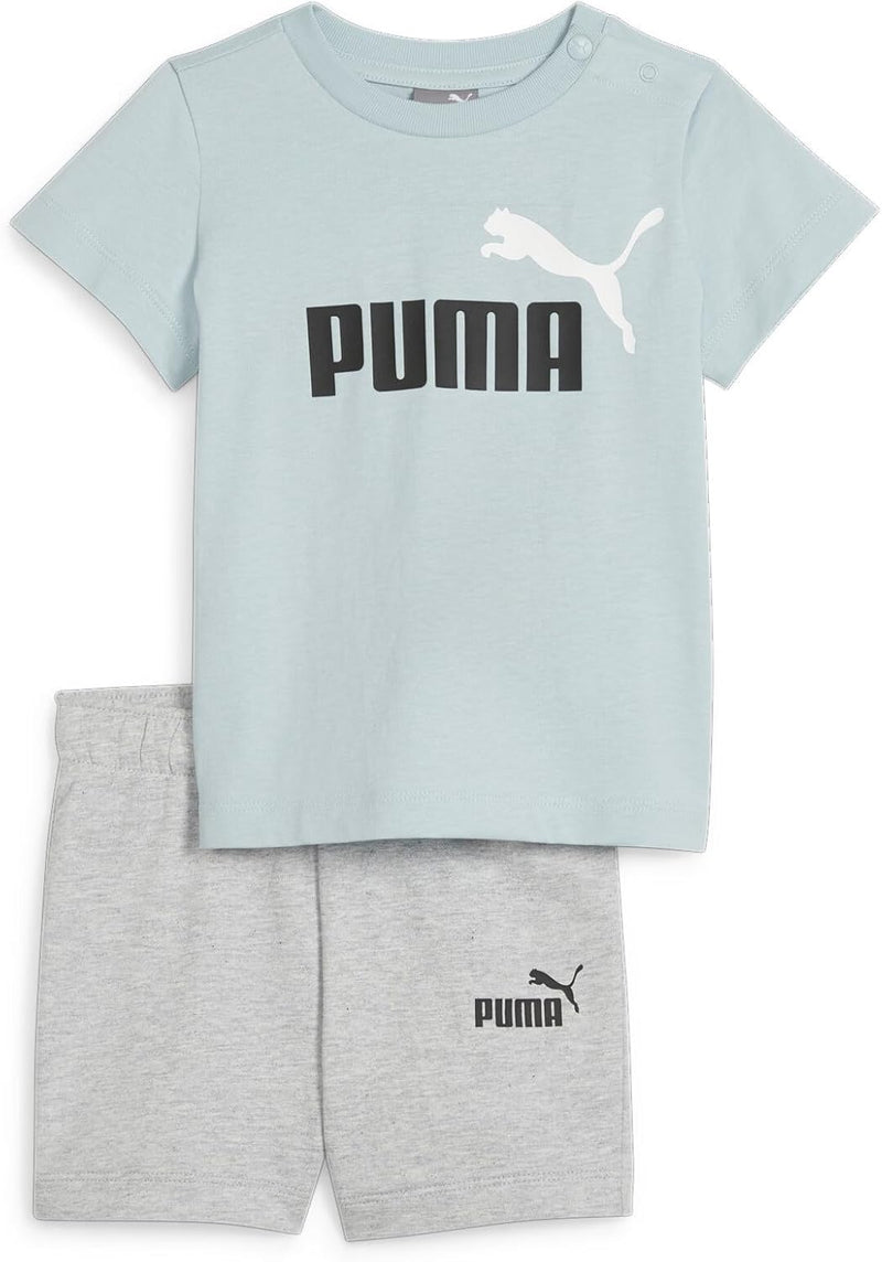 unisex-child Minicats Tee & Shorts Set Track Suit (pack of 1) - Turquoise Surf
