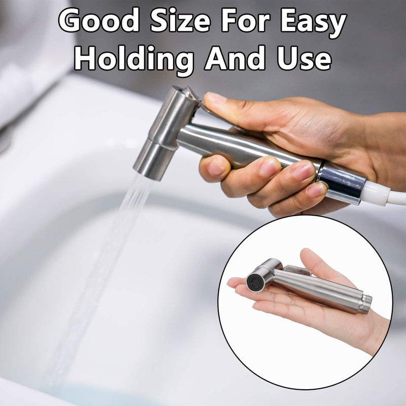 YUSHAY® Hand Held Bidet Sprayer for Toilet, Stainless Steel Handheld Jet Spray Adjustable Water Pressure Control Bidet Sprayer Cloth Bathroom