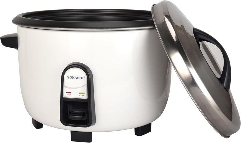 Sonashi 4.2L Rice Cooker with Cool Touch Handle | Non-stick Coated Inner Pot (Removable) with SS Lid | Keep Warm Function | Make Rice, Steam Healthy Food & Vegetables 4.2 L 1600 W SRC-342 White