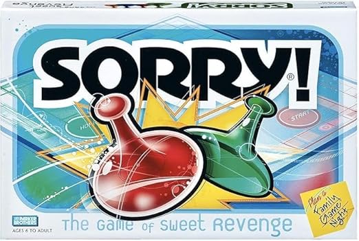 SUKILO Classic Sorry! Board Game – Family Strategy Game for 2-4 Players – Fun Indoor Game for Kids, Teens & Adults – Includes Game Board, Pawns, Cards & Instructions – Ideal Gift & Party Game