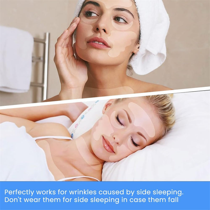 Face and Forehead Wrinkle Patches, 18 Pcs Anti Wrinkle Facial Patches for Face Overnight to Reduce Fine Wrinkles, Frown and Smile Lines, Facial Patches for Wrinkles Treatment for Women and Men