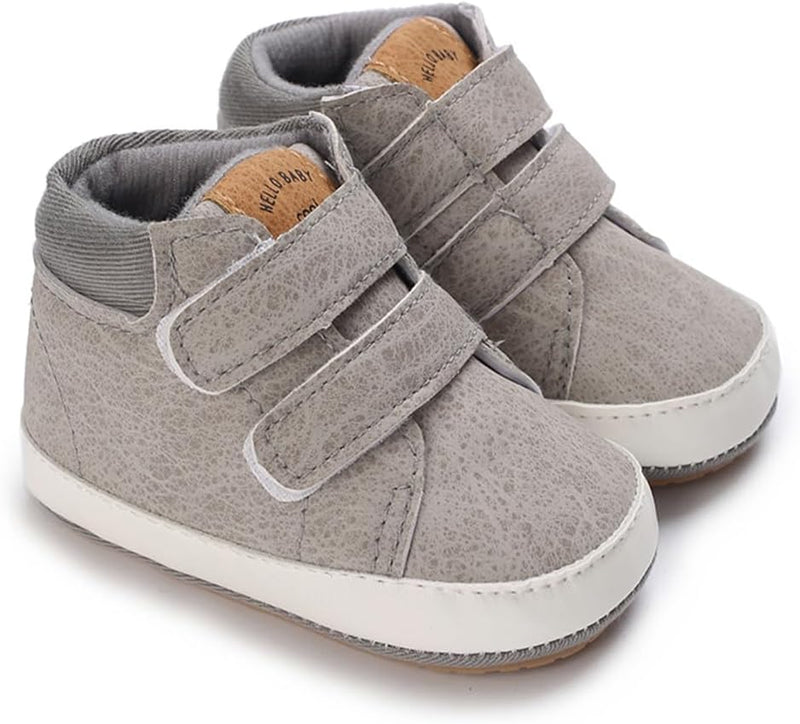 E-FAK Baby Shoes Boys Girls Infant Sneakers Non-Slip Rubber Sole Toddler Crib First Walker Shoes